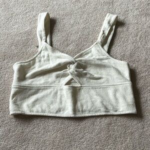 Madewell cream crop top